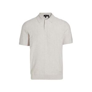 Theory 'Goris' White Short Sleeve Polo Shirt Size S